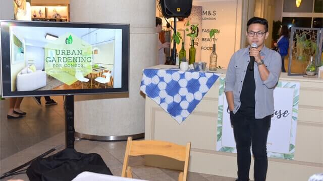 Marvz Conti of Habil Crafts gave a short talk on urban gardening for condominiums.